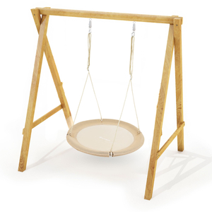 Люлка "Щъркелово гнездо" HyperMotion - диаметър 100 см, цвят бохо бежово