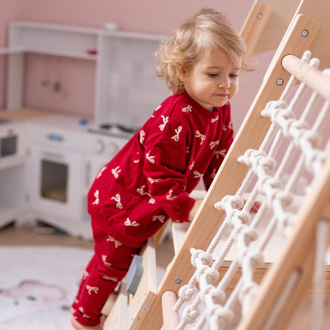 Дървена домашна детска площадка XL 5в1