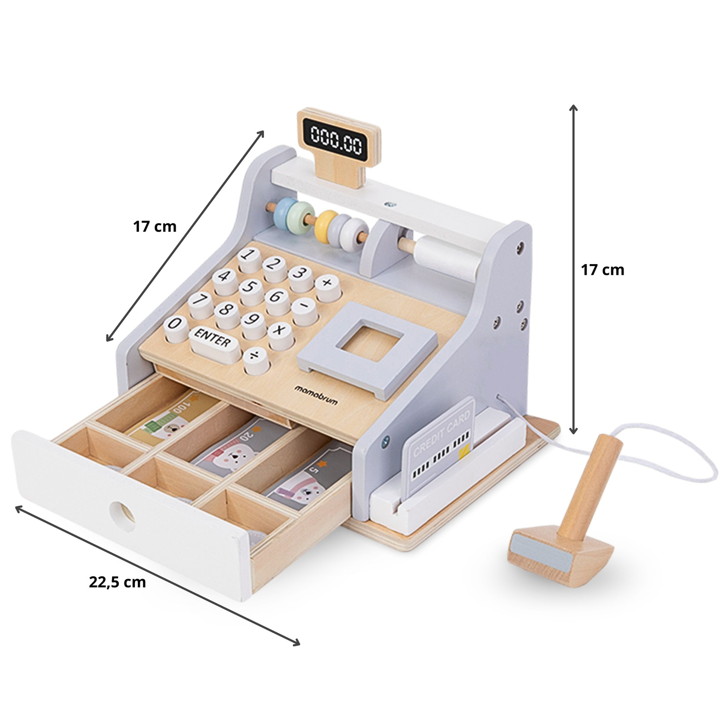 Дървен касов апарат с аксесоари