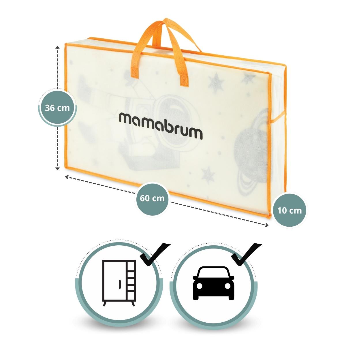 Двустранна сгъваема подложка от пяна 180 x 120 x 1cm - Космос/геометрични триъгълници