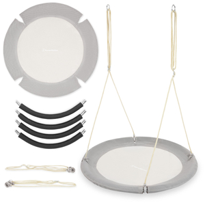 Люлка с щъркелово гнездо HyperMotion - диаметър 100 см, сив цвят