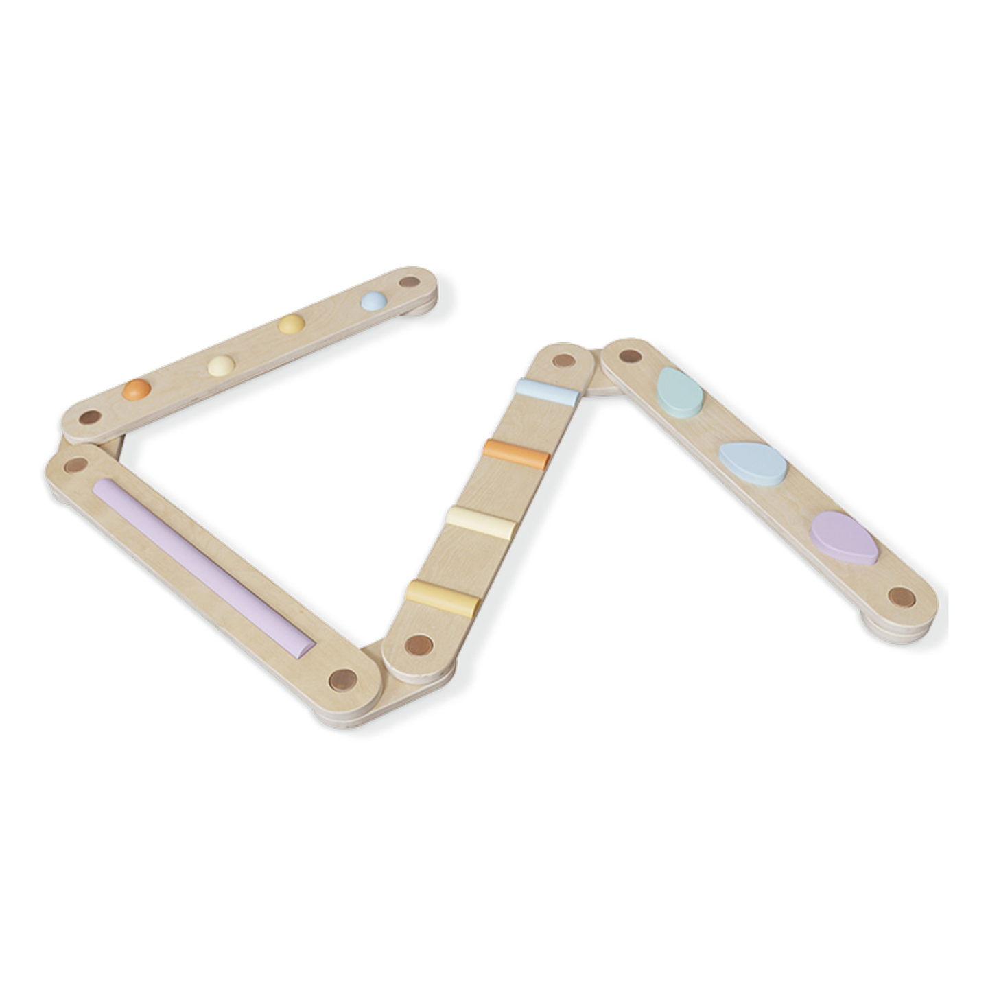 Голяма дървена сензорна пътека - пътека за баланс - 9 елемента