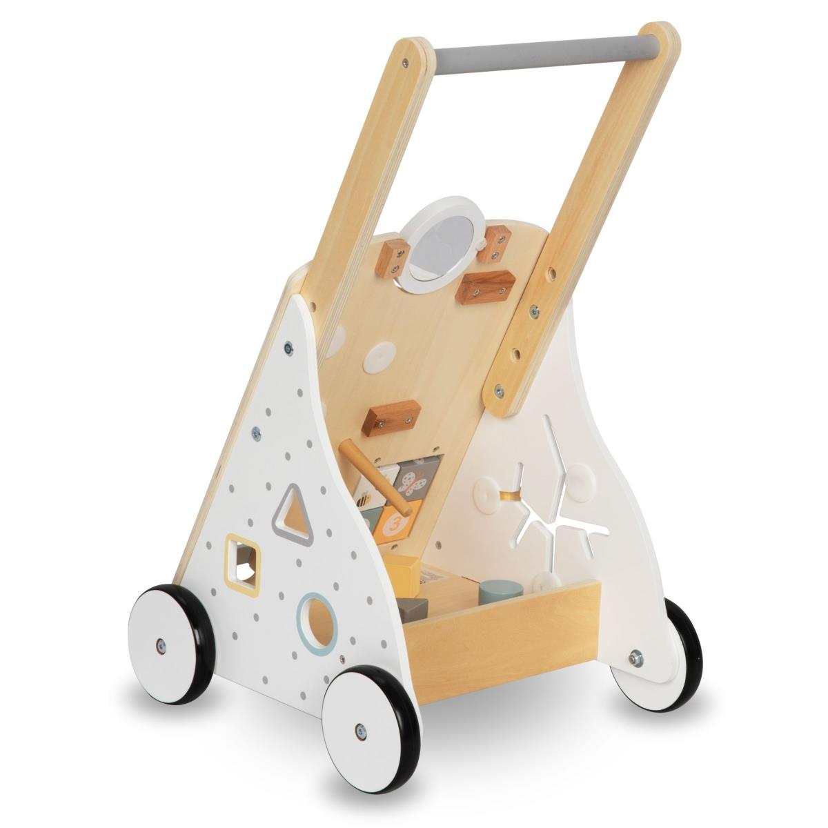 Образователна дървена проходилка 8в1 / бебешки тласкач - манипулационна дъска