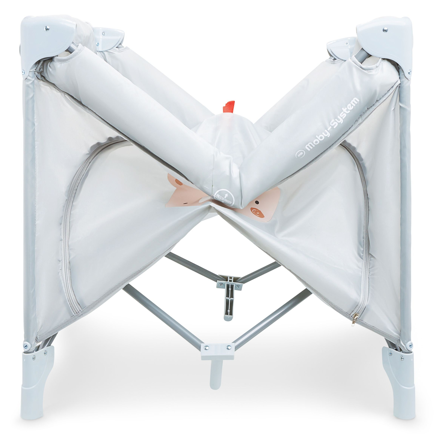 Сгъваема кошара за игра, бебешко креватче за пътуване с матрак и чанта за носене - Мечо Пух