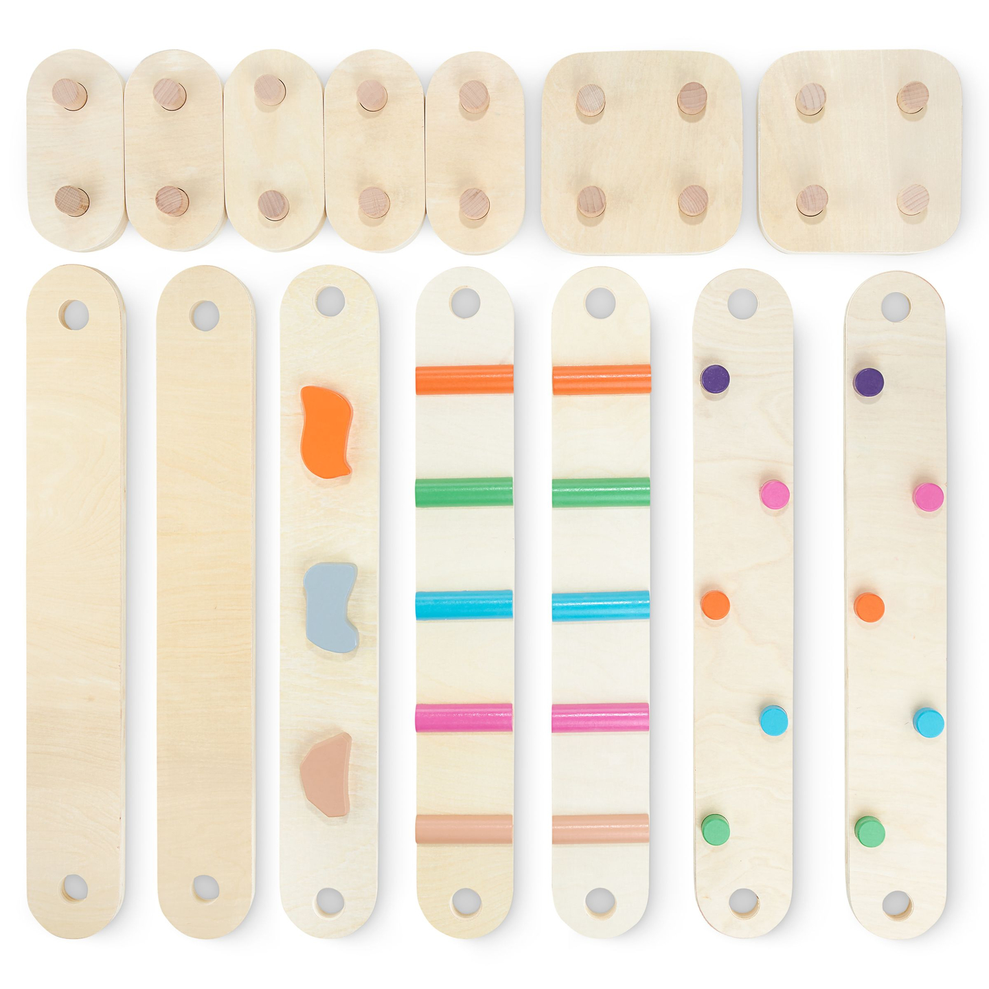 Дървена пътека за баланс - сензорна пътека - 14 елемента