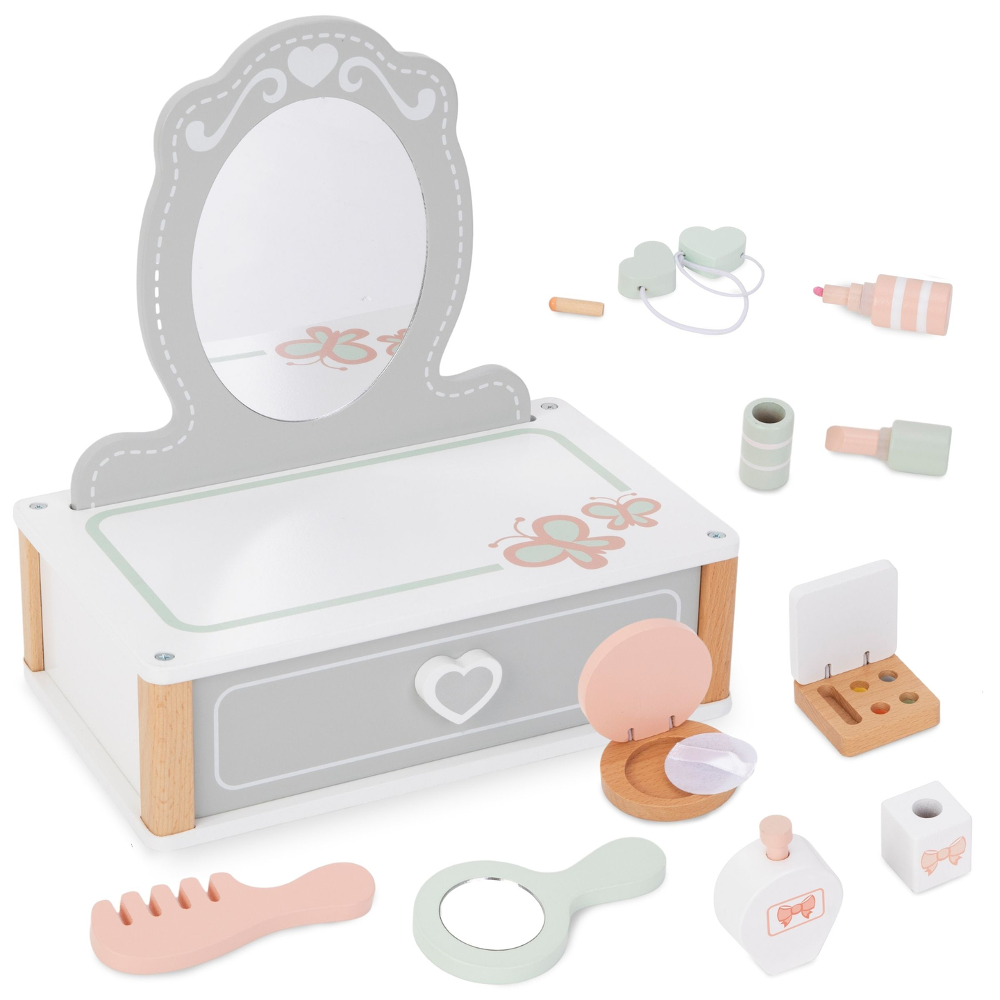 Дървена детска тоалетка с аксесоари