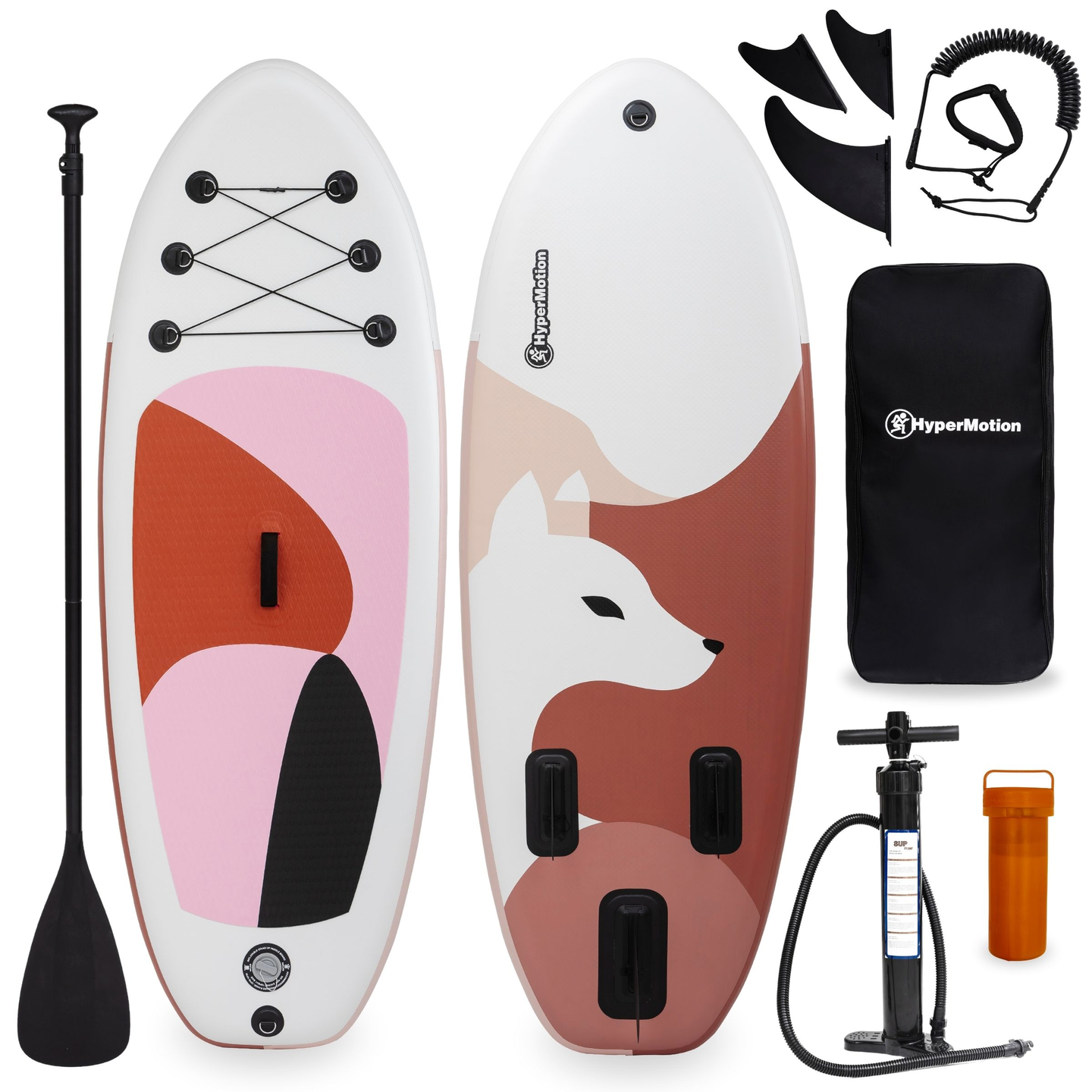 Надуваема SUP дъска за деца Stand Up Paddle 215см с гребло - HyperMotion WAVE BOOST PINK 215