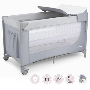 Детско креватче "3 в 1" с маса за повиване, матрак и чанта за носене