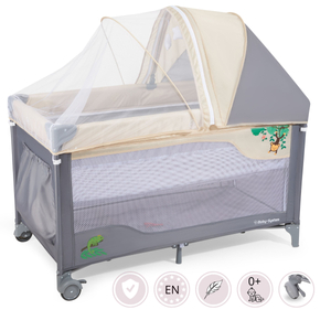 Детска кошара 0 - 36 м с маса за повиване + кошара Moby-System HUXLEY