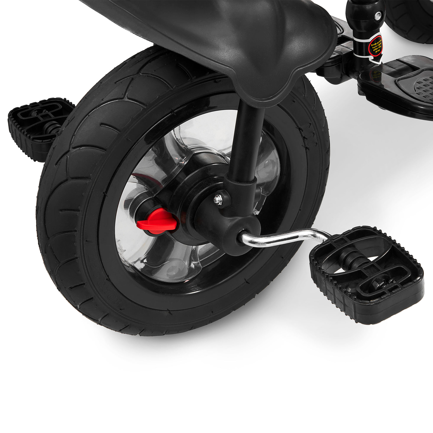 Триколка за деца от 1 до 4 години - TOBI FREY - розов цвят - въртяща се - помпени колела + бутало