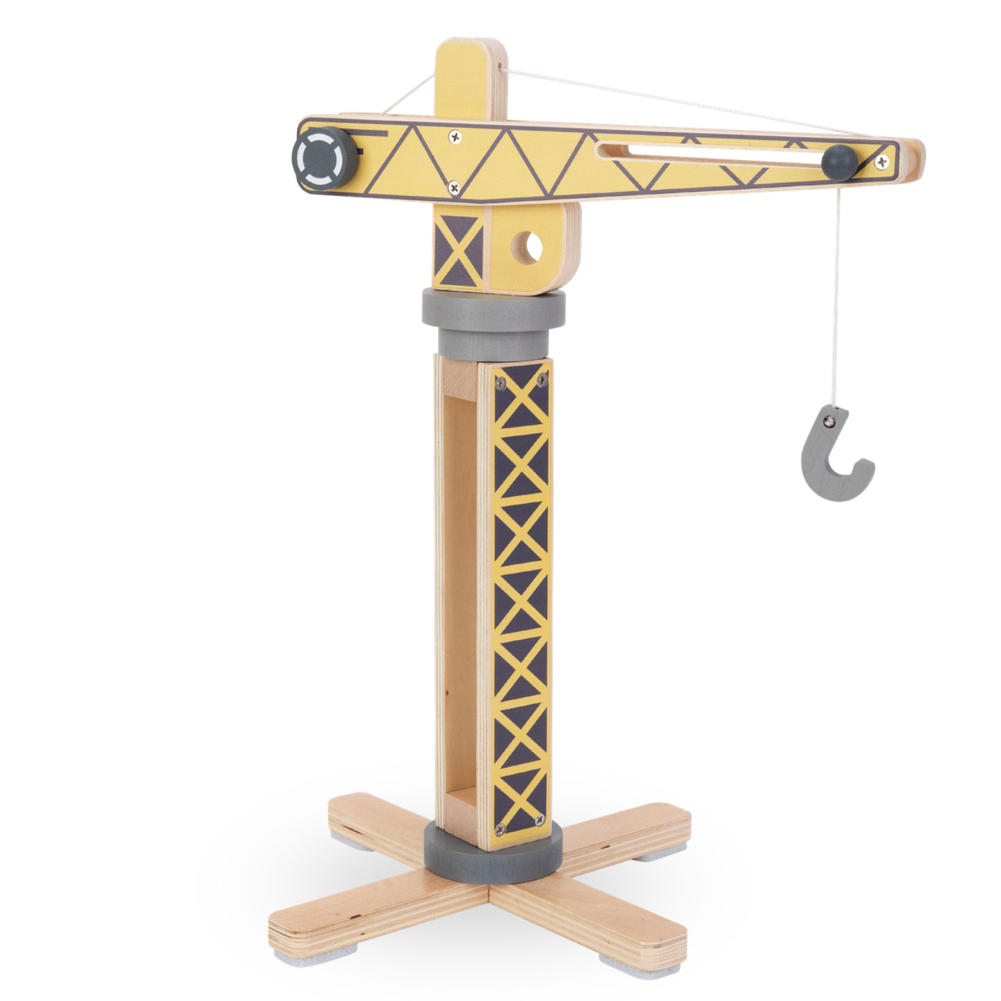 Дървена строителна площадка с голям мобилен кран и превозни средства, кулокранове