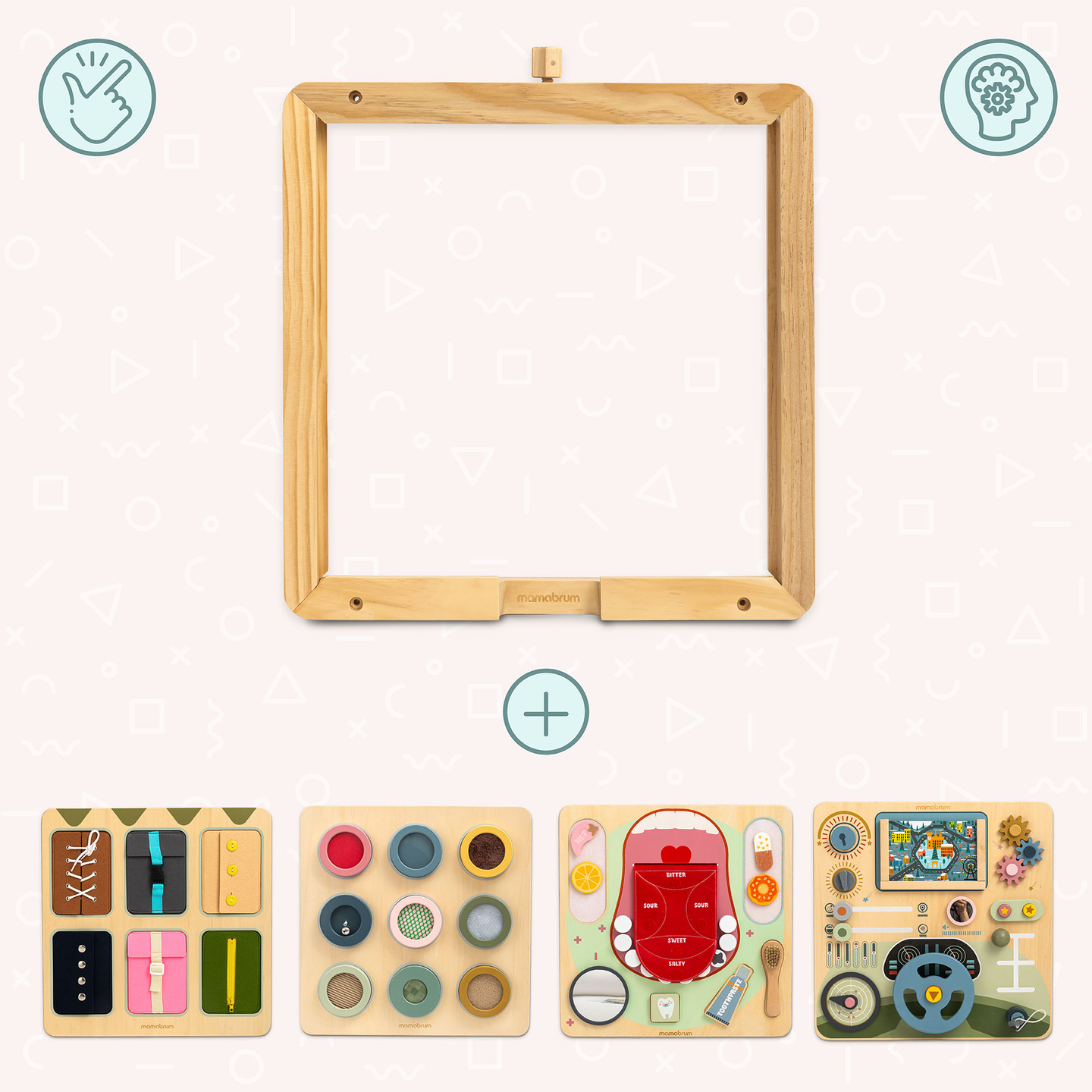 Дървена стенна рамка - за монтаж на образователни дъски Mamabrum