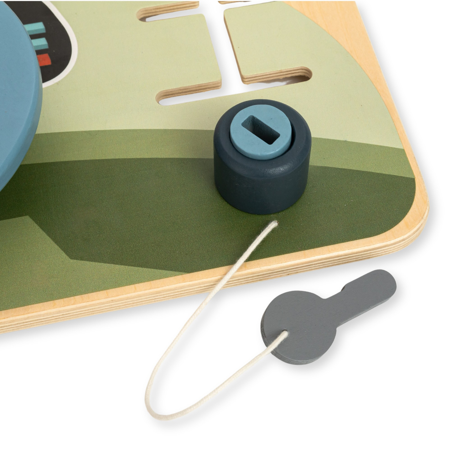 Дървена Монтесори дъска 2 в 1 Кокпит за малкия шофьор и пилот – волан, скоростен лост, карти за пътуване, радар