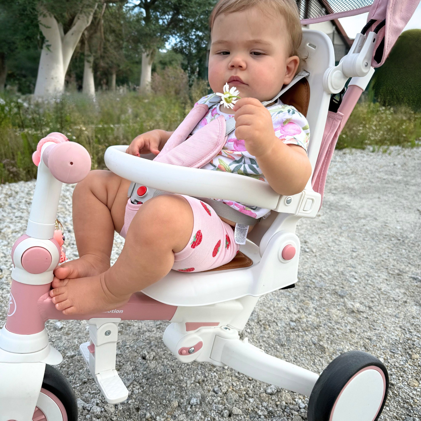 Многофункционална триколка 8в1 TOBI FOREST - розова