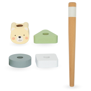 Дървена образователна музикална маса 7 в 1 с чинели и гонг - дива джунгла