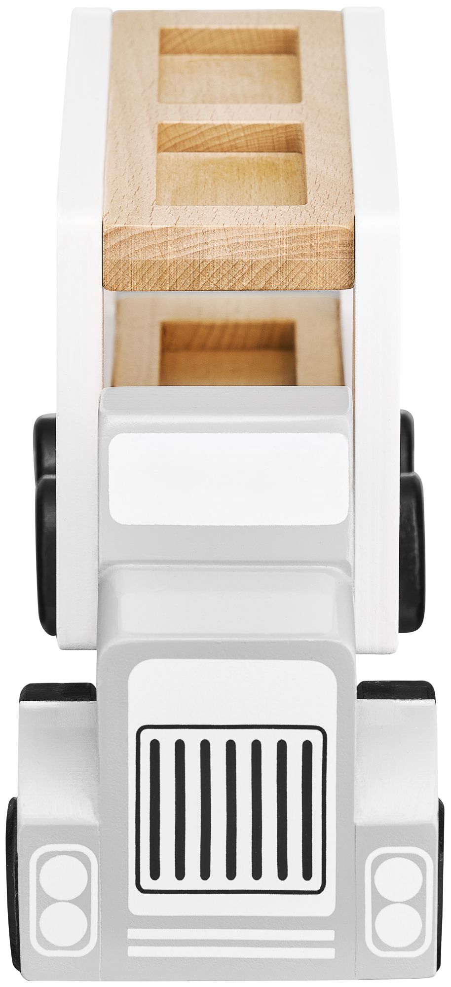 Дървен камион с ремарке с 4 автомобила