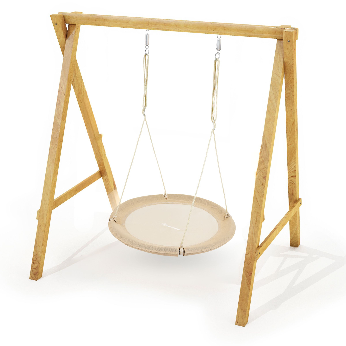 Люлка "Щъркелово гнездо" HyperMotion - диаметър 100 см, цвят бохо бежово