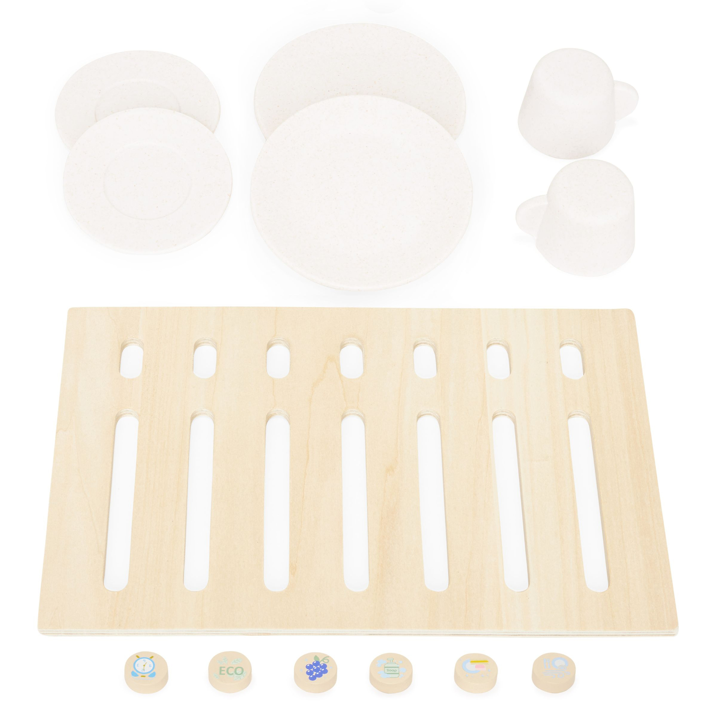 Дървена съдомиялна с аксесоари