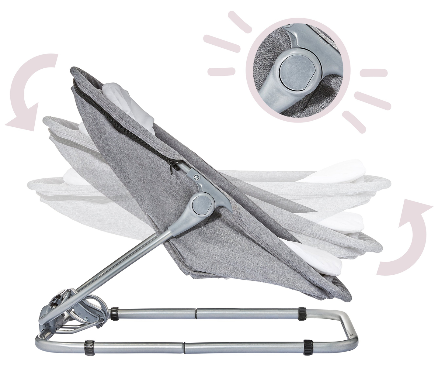 Шезлонг + седалка за плаване + детско легло 3 в 1 - Moby-System MILA