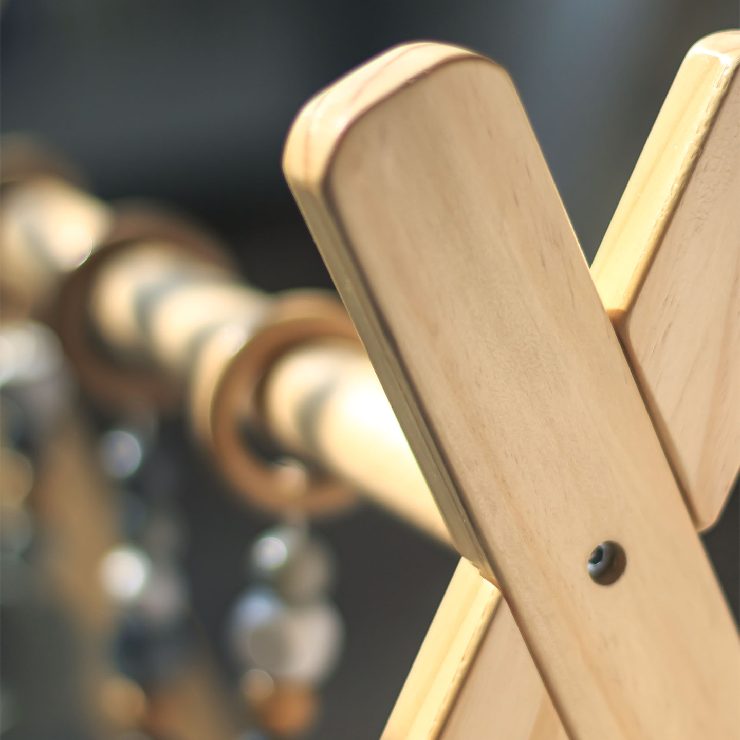 Baby Gym дървена образователна стойка - цвят сив