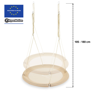 Люлка "Щъркелово гнездо" HyperMotion - диаметър 100 см, цвят бохо бежово