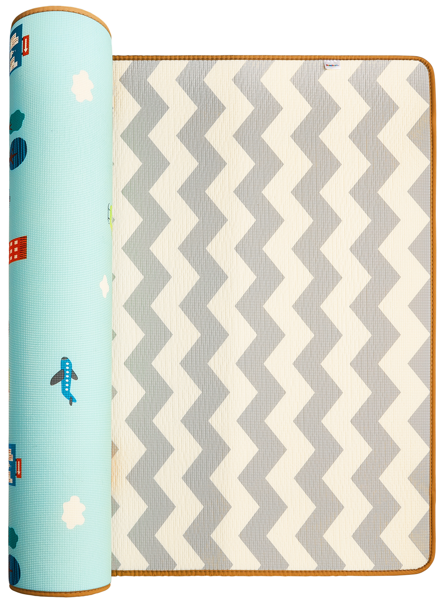 Двустранна подложка от пяна XXL - ролка 2 CM (път и зигзаги)