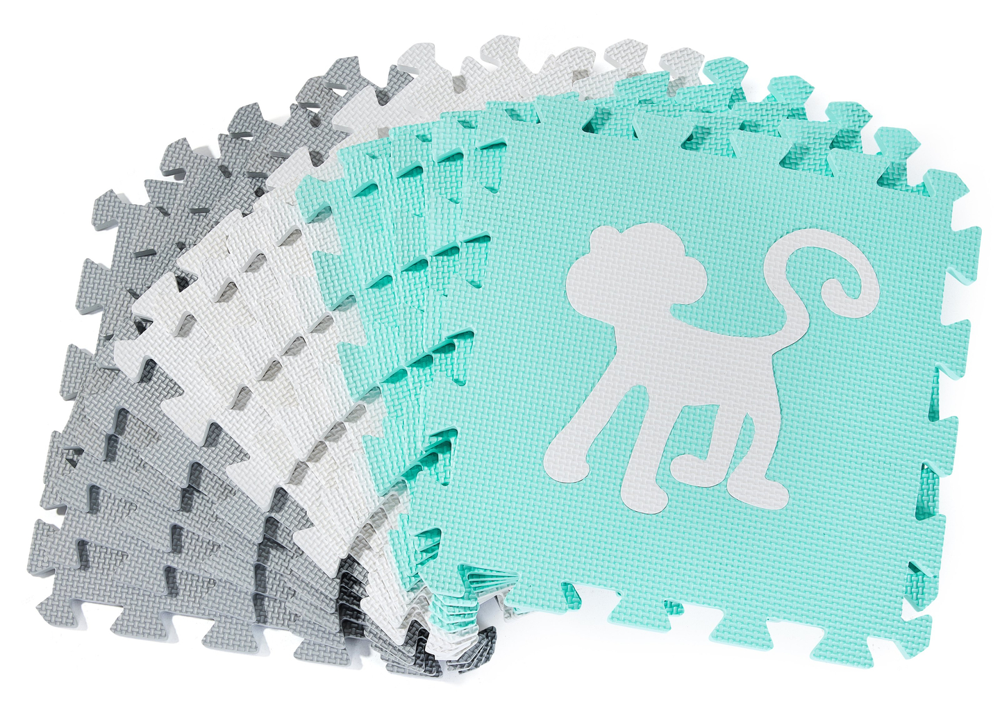 Подложка от пяна XL 150 x 150 x 1cm с кант - EVA пяна - мента