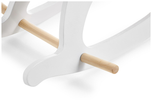 Дървено люлеещо се конче - бяло - от 12 месеца.