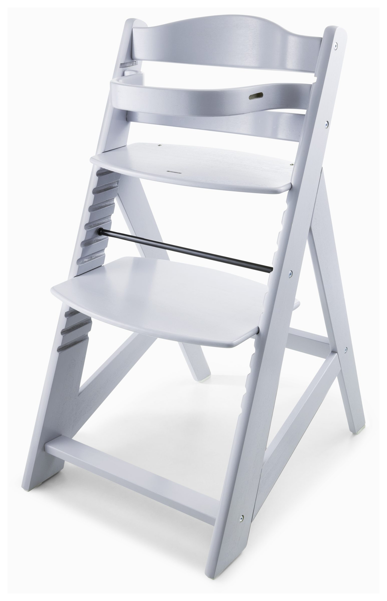 Дървен стол за хранене Moby-System WOODY - сив цвят