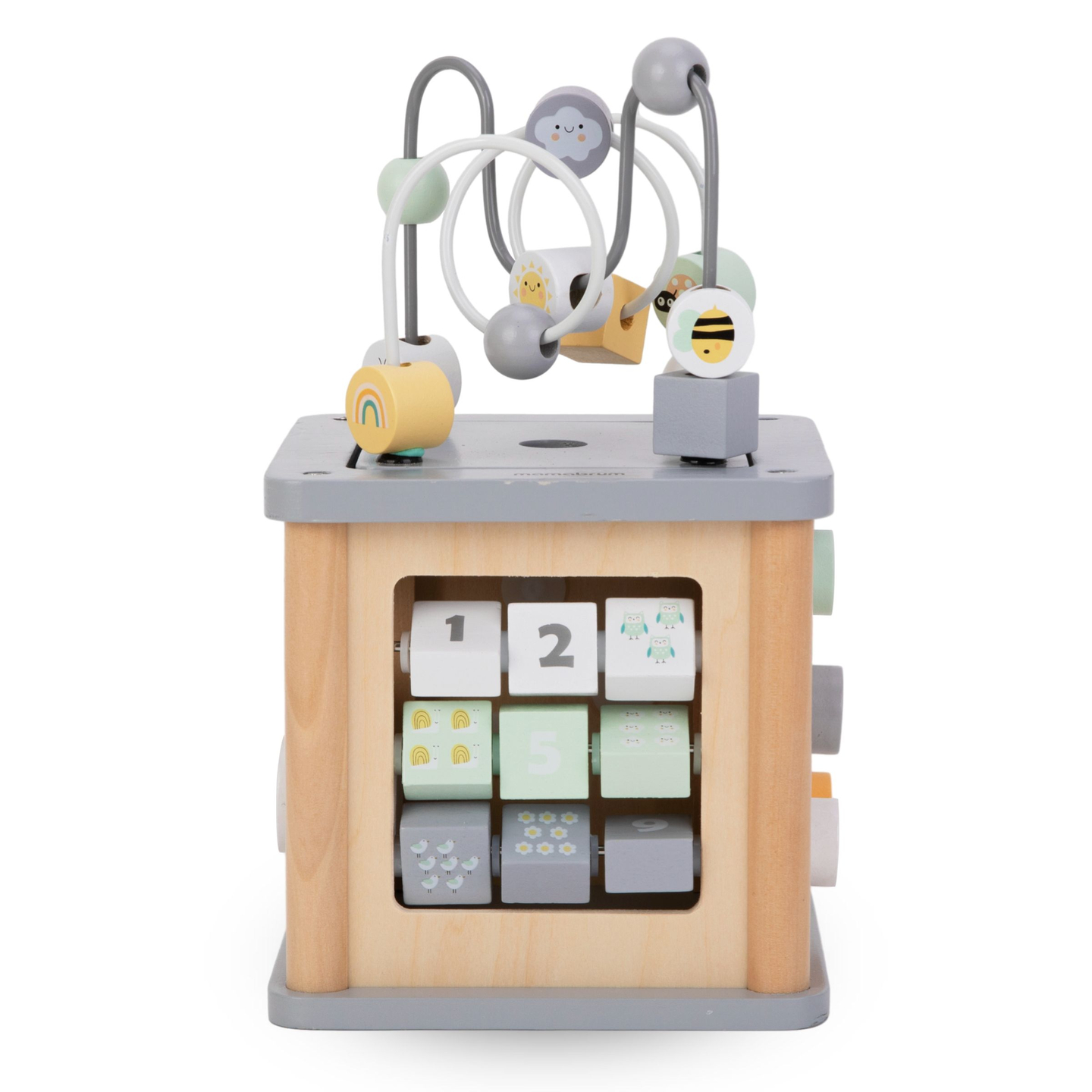 Дървен образователен куб Монтесори - моторен цикъл