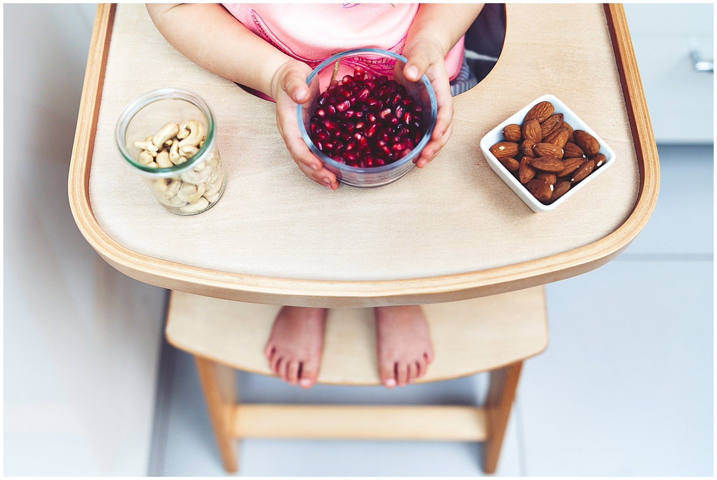 Дървен стол за хранене Moby-System WOODY - цвят на естествено дърво