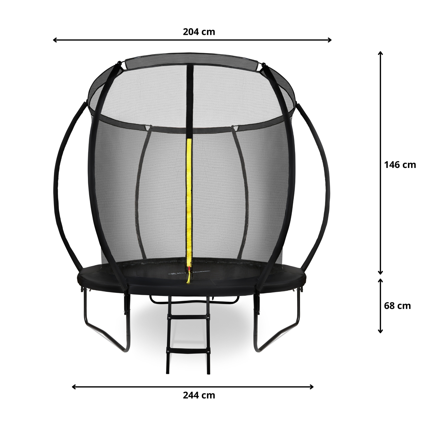 Детски градински батут HyperMotion - 244 см 8 фута - със стълба и вътрешна мрежа - за дома и градината