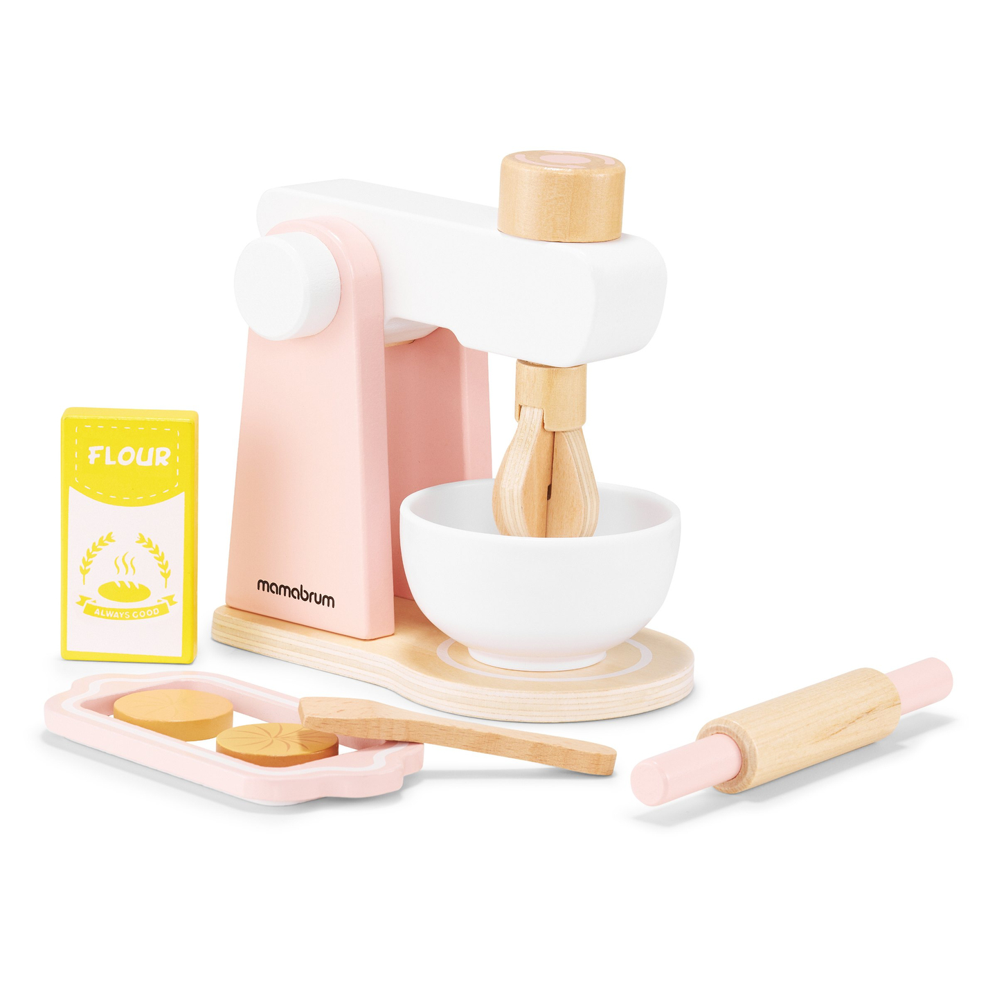 Дървен миксер за тесто с аксесоари, за деца