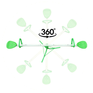 Градинска люлка 2 в 1, балансираща греда за 2 души с 360-градусова въртележка