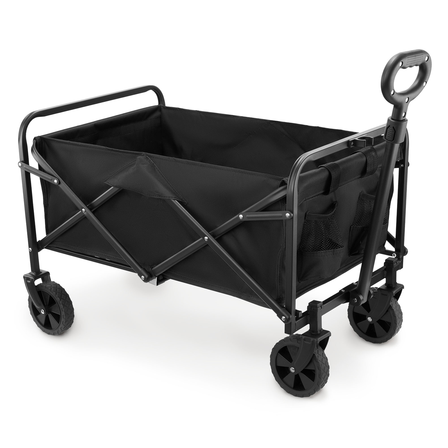 Сгъваема плажна инвалидна количка HyperMotion - черна, 80 кг