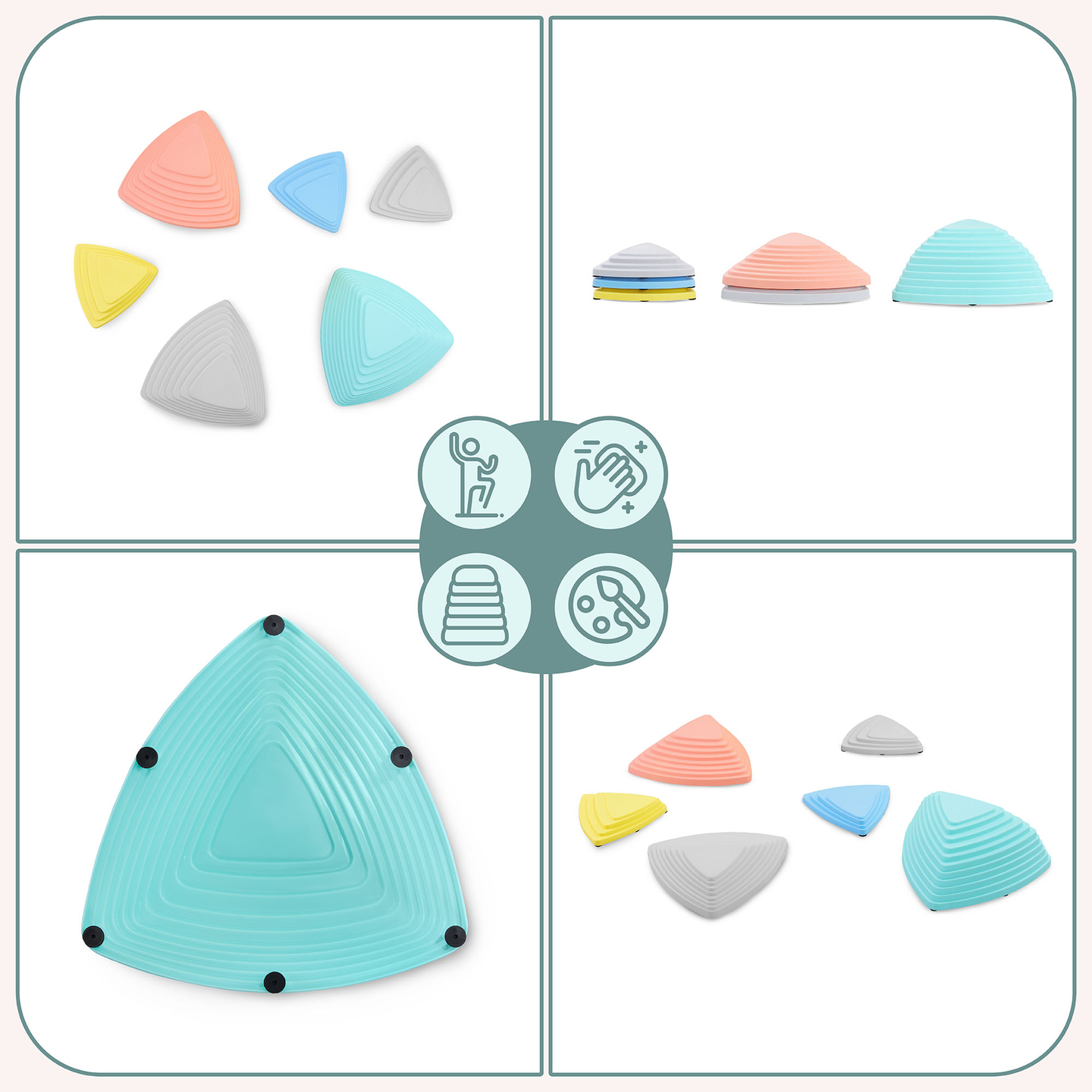 Цветни балансиращи камъни - 6 броя