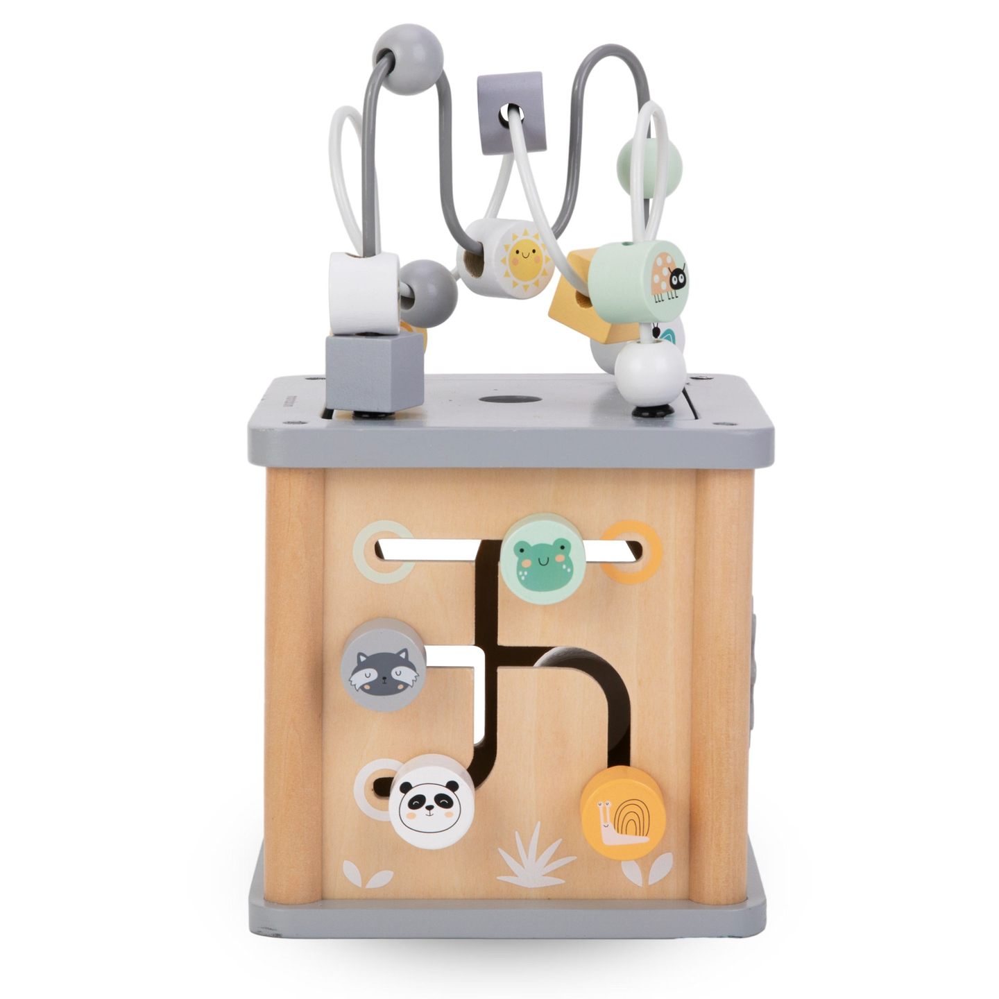 Дървен образователен куб Монтесори - моторен цикъл