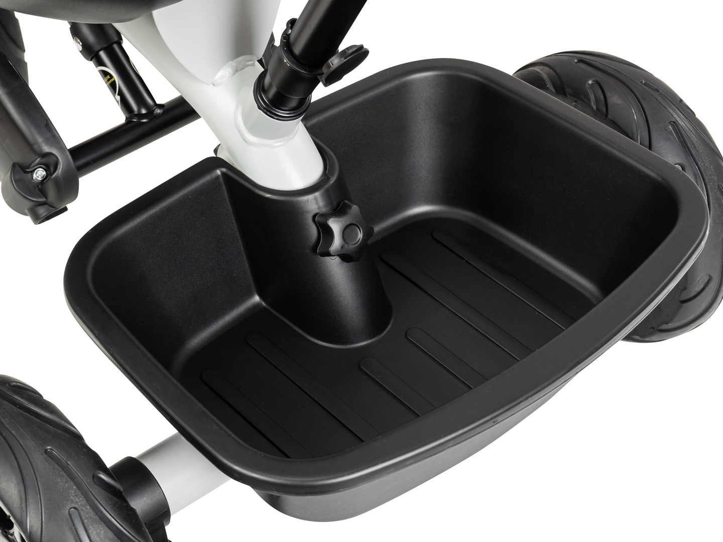 HyperMotion TOBI VECTOR триколка - вечни надуваеми колела + щанга за бутане. Цвят: светло сив.