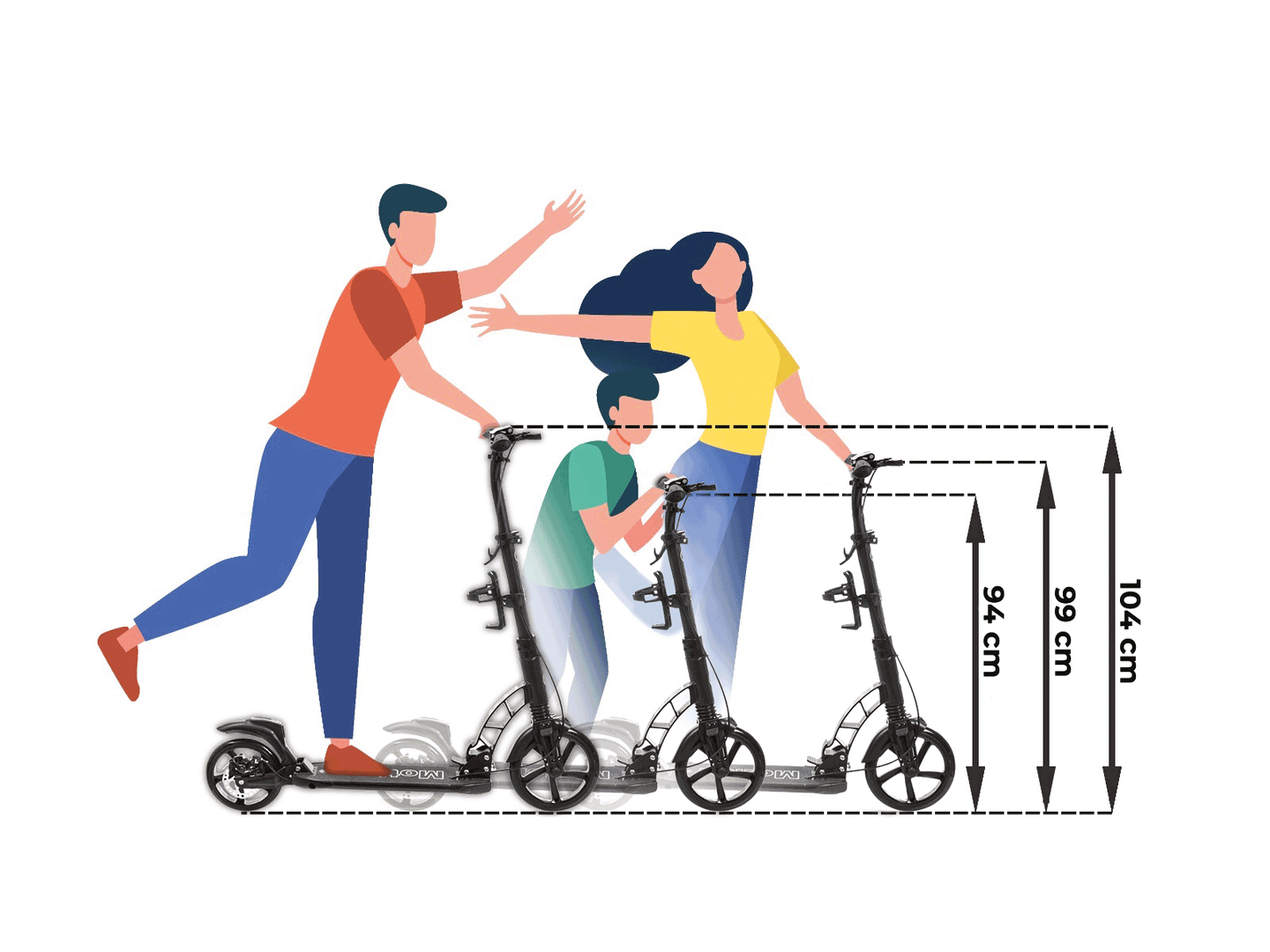 Скутер за възрастни HyperMotion REGAMO - черен