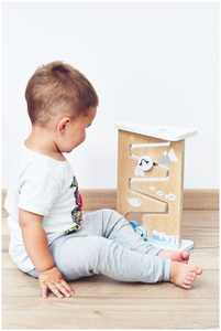 Дървена двустранна дъска за сензорни манипулации