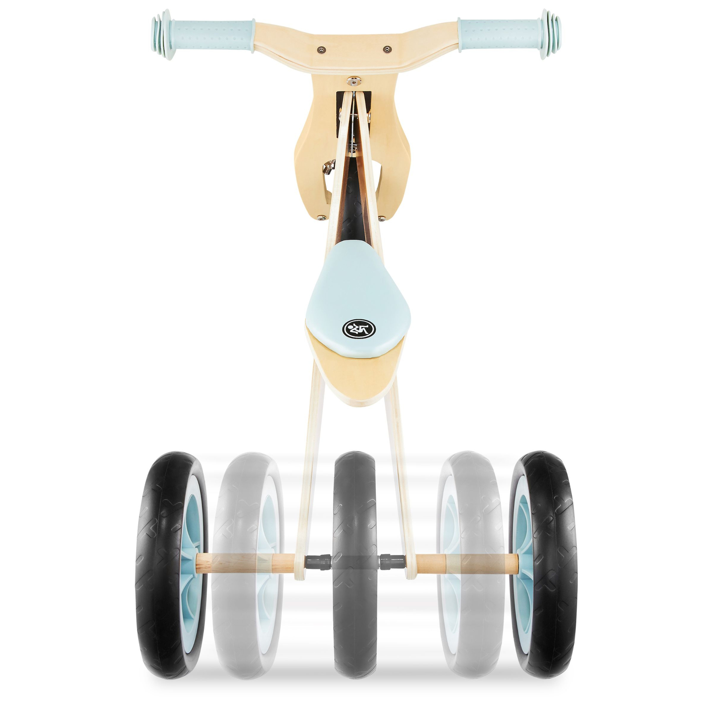 Дървена триколка и велосипед за баланс 2в1 - HyperMotion PERCY - син