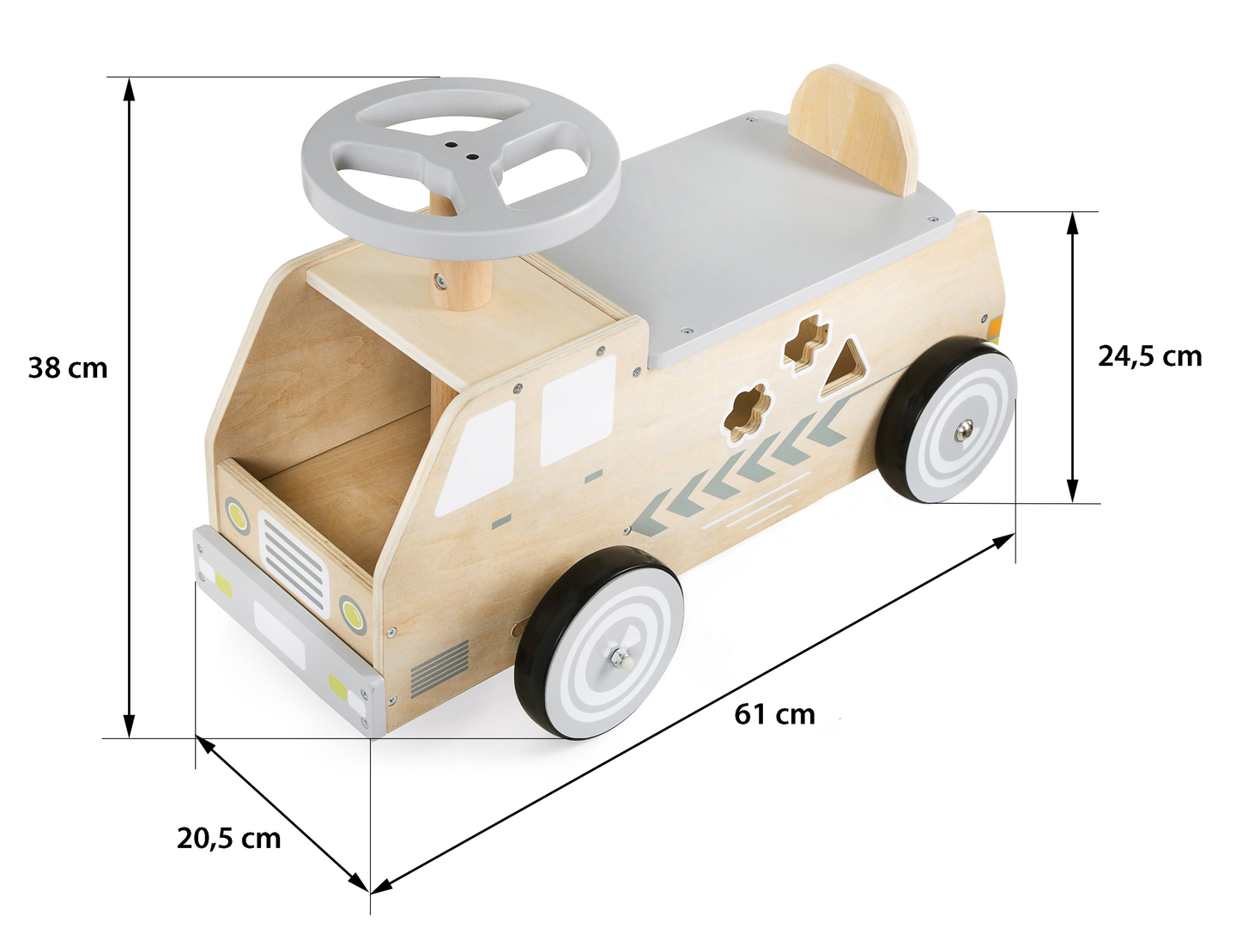 Дървен велосипед, кола, кола с блокчета
