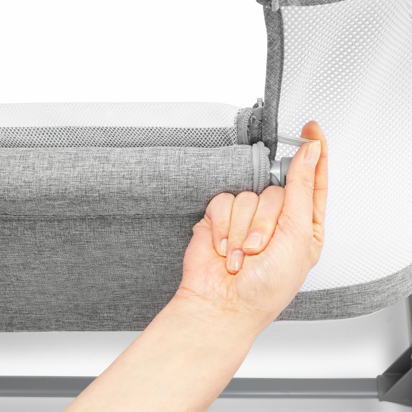 Разтегателно креватче Moby-Система LUNA 3в1 - сиво