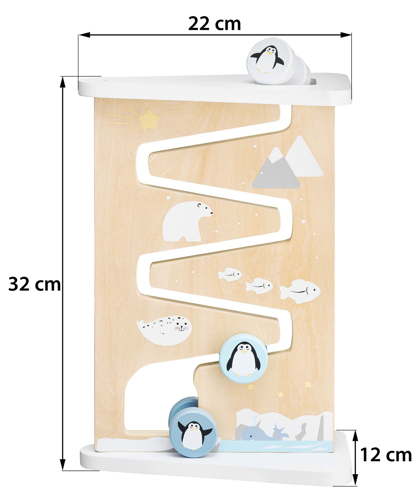 Дървена двустранна дъска за сензорни манипулации