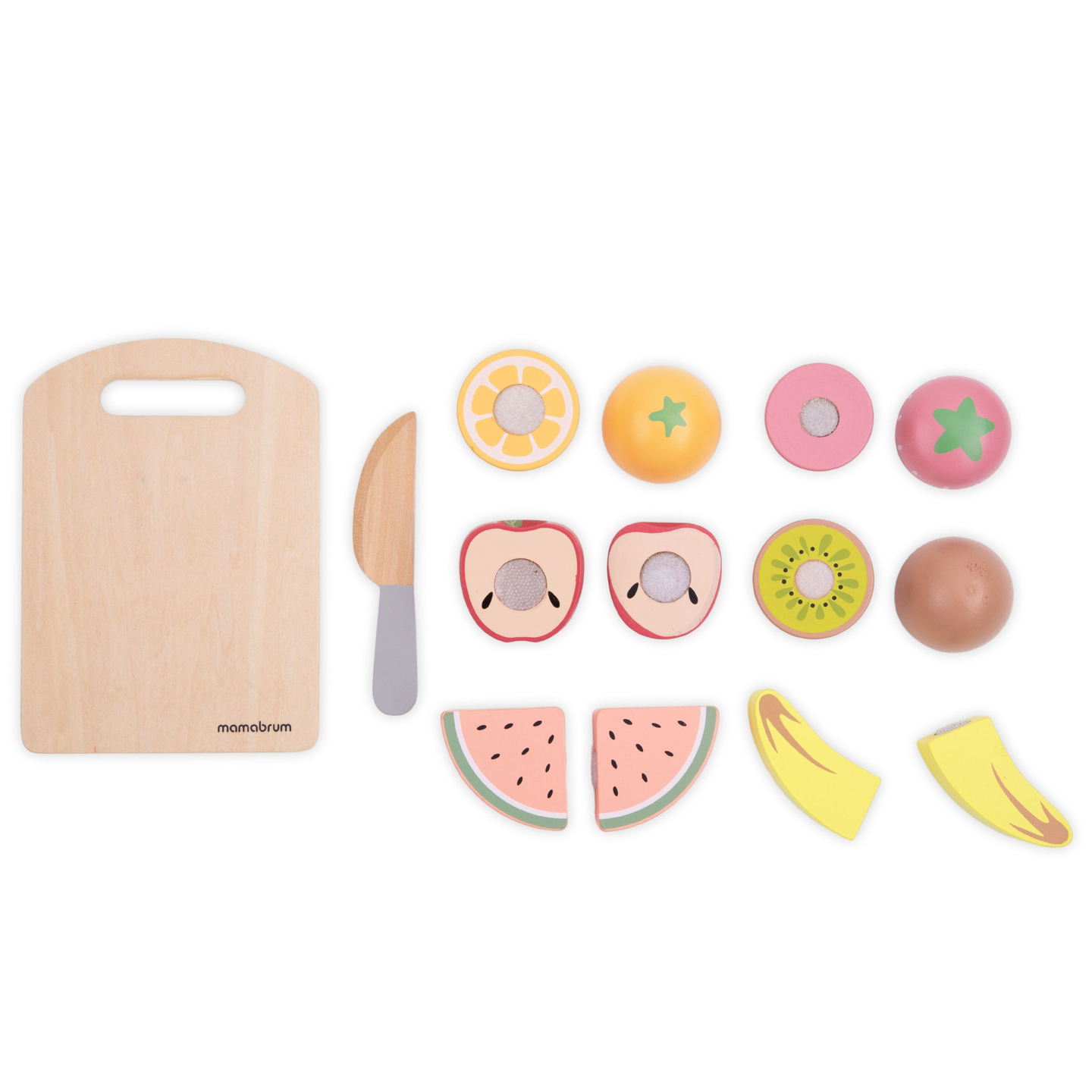 Дървени плодове за рязане - комплект