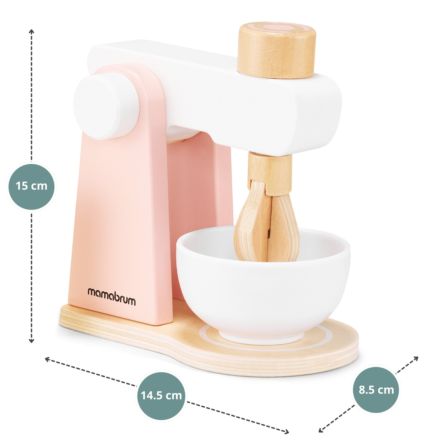 Дървен миксер за тесто с аксесоари, за деца