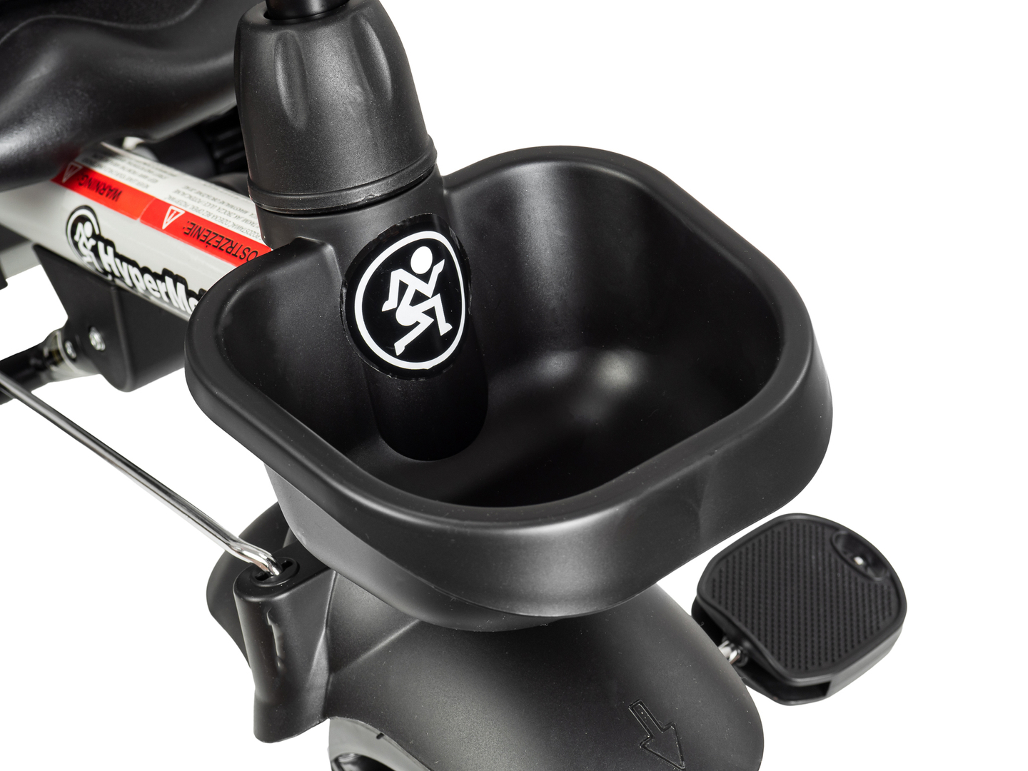 HyperMotion TOBI VECTOR триколка - вечни надуваеми колела + щанга за бутане. Цвят: светло сив.