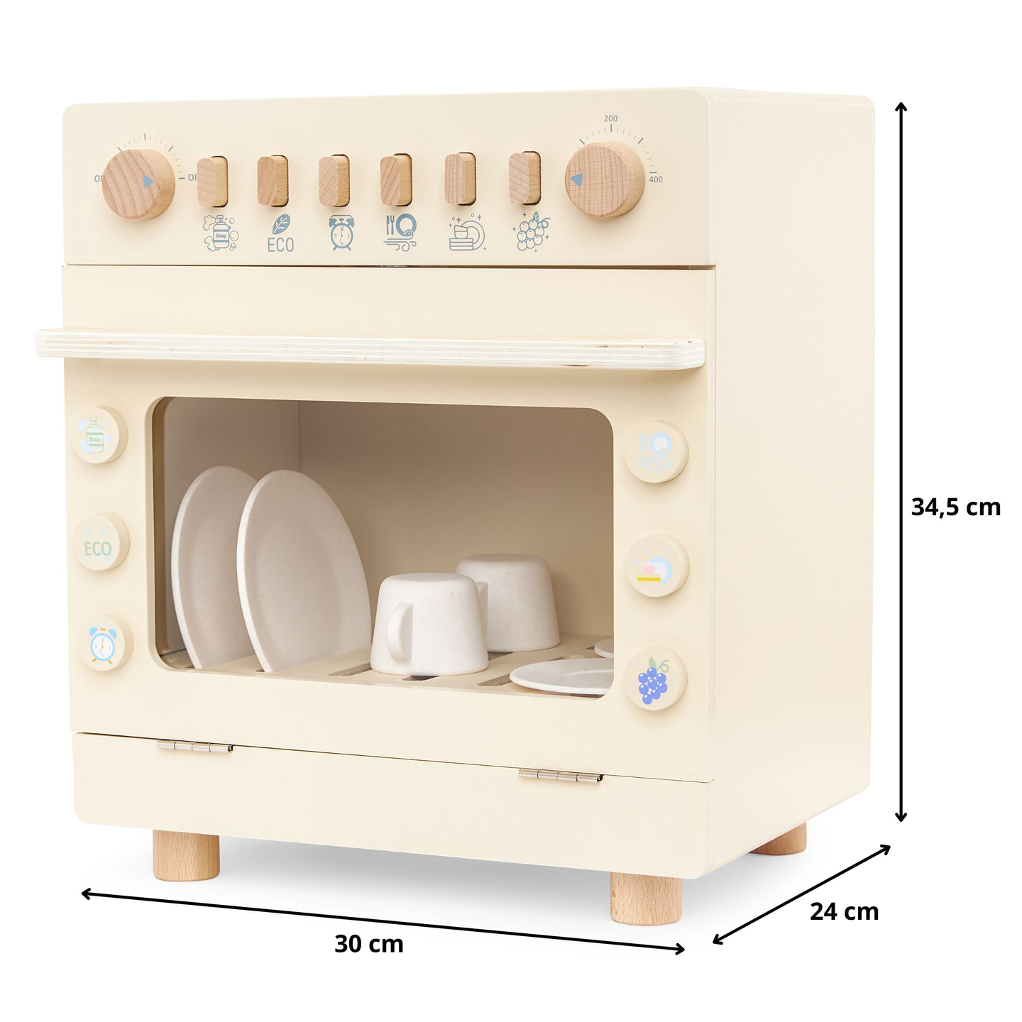 Дървена съдомиялна с аксесоари