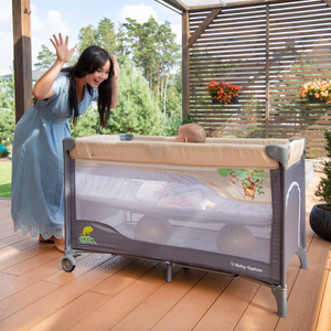 Детска кошара 0 - 36 м с маса за повиване + кошара Moby-System HUXLEY