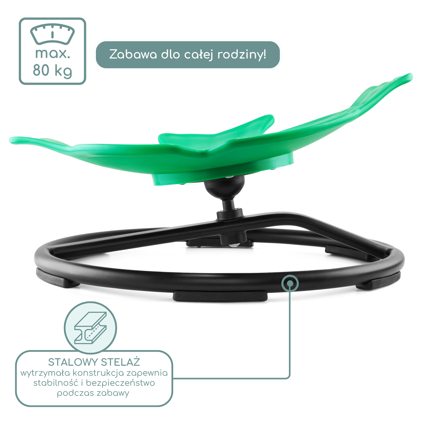 Мини детска въртележка Рибка - зелен цвят